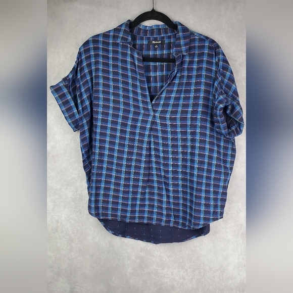Madewell Double-Faced Park‎ Popover Shirt in Plaid Cotton Size M - Picture 5 of 11